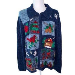 Star Blue Originals Studio Ugly Christmas sweater cottagecore grandma